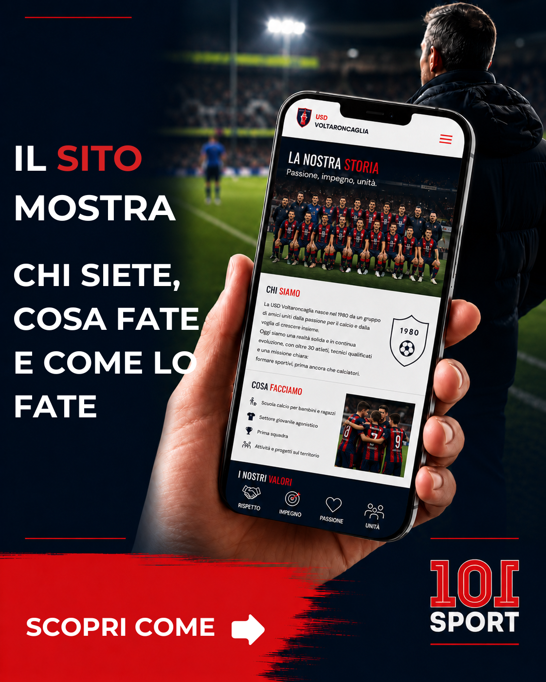 Il sito mostra a chi non vi conosce, chi siete, cosa fate e come lo fate