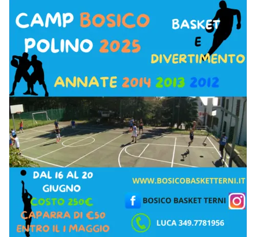CAMPUS BOSICO POLINO 2025 - PER BAMBINI DEL MINIBASKET E U13