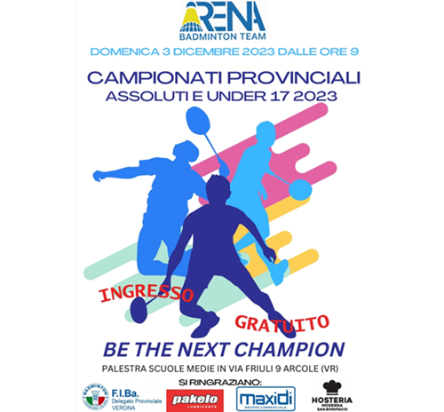 CAMPIONATI PROVINCIALI ASSOLUTI E UNDER 17 ANNO 2023