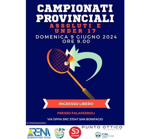 CAMPIONATI PROVINCIALI ASSOLUTI E UNDER 17 ANNO 2024