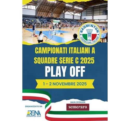 PLAYOFF CAMPIONATO ITALIANO A SQUADRE SERIE C 1-2 NOVEMBRE 2025