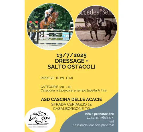 DRESSAGE + SALTO OSTACOLI