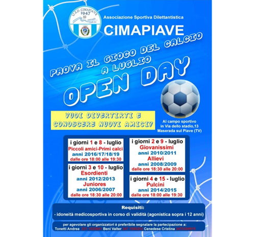 OPEN DAY LUGLIO