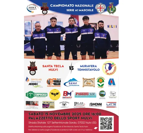 SERIE A1: SANTA TECLA NULVI VS. MURAVERA TENNISTAVOLO