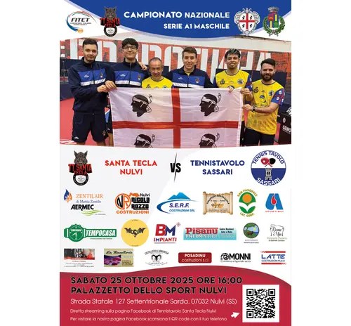 SERIE A1: SANTA TECLA NULVI VS. TENNISTAVOLO SASSARI