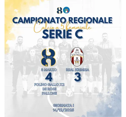 Esordio con vittoria nel Campionato Regionale Calcio a 5