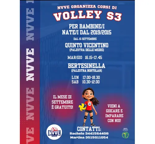 Sono Aperte le iscrizioni ai corsi di Minivolley!!