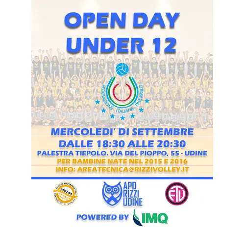 🟡🔵 OPEN DAY UNDER 12 🟡🔵