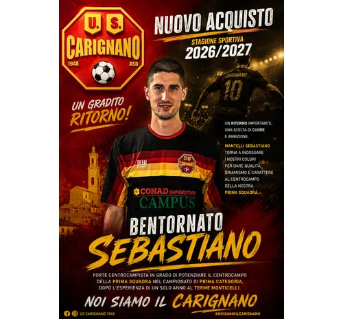 PRIMA SQUADRA - GRANDE RITORNO SEBASTIANO