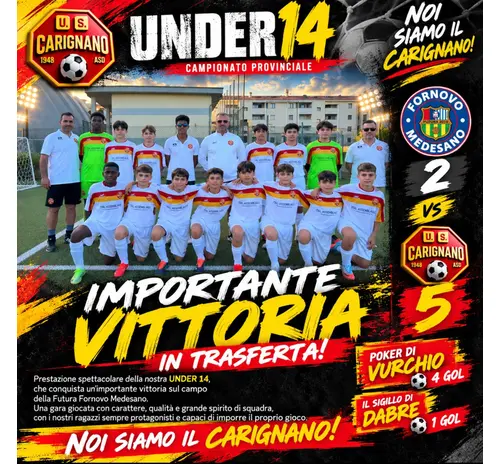 UNDER 14 PROVINCIALE - IMPORTANTE VITTORIA