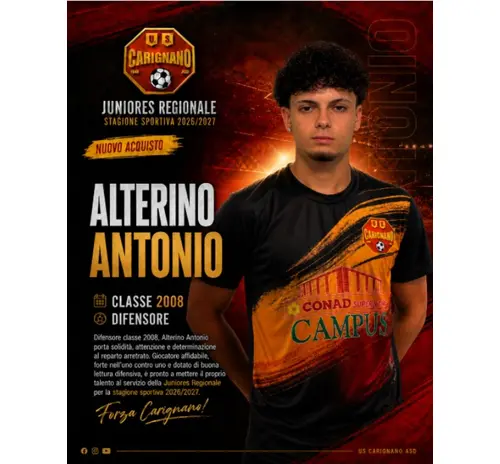 JUNIORES REGIONALE - NUOVO ACQUISTO