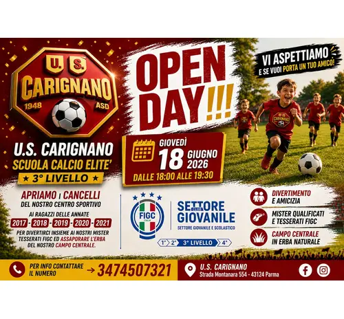 OPEN DAY RISERVATO ANNATE 2017-2018-2019-2020-2021