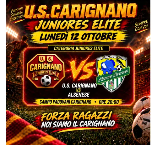 CAMPIONATO JUNIORES ELITE - U.S. CARIGNANO vs ALSENESE