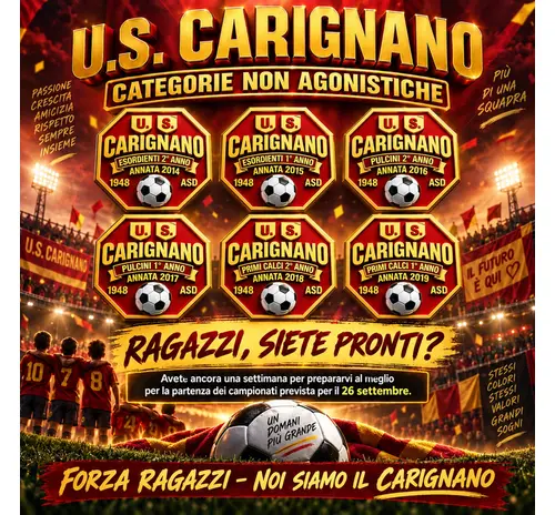 CATEGORIE NON AGONISTICHE - RAGAZZI SIETE PRONTI? MANCA UNA SETTIMANA