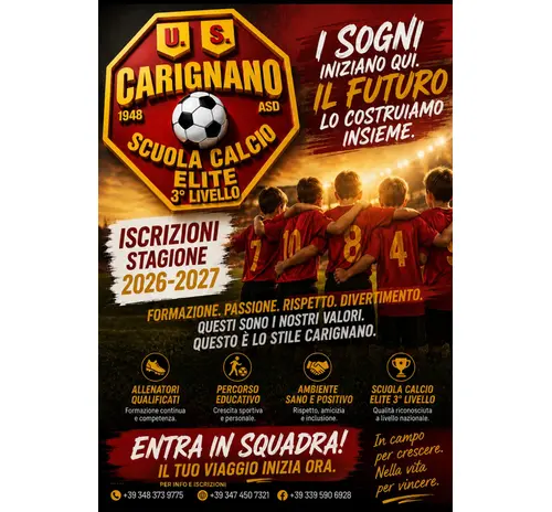 Aperte iscrizioni stagione sportiva 2026-2027