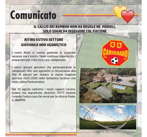 START THE COUNTDOWN - RITIRO ESTIVO SQUADRE NON AGONISTICHE