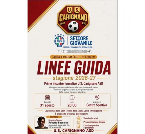 Incontro formativo Scuola calcio Élite - LINEE GUIDA STAGIONE 2026/2027