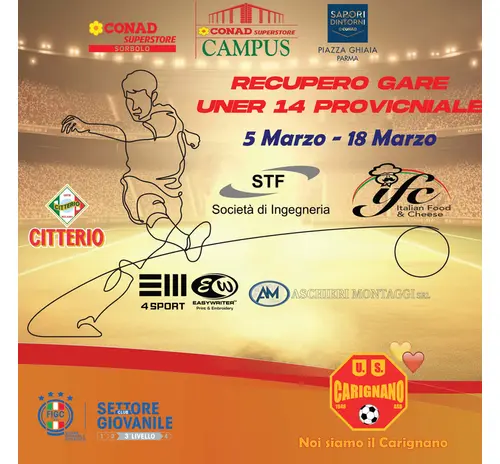 Recupero gare UNDER 14 - 5 Marzo / 18 Marzo