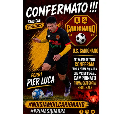 PRIMA SQUADRA - ALTRA IMPORTANTE CONFERMA - FERRI PIER LUCA