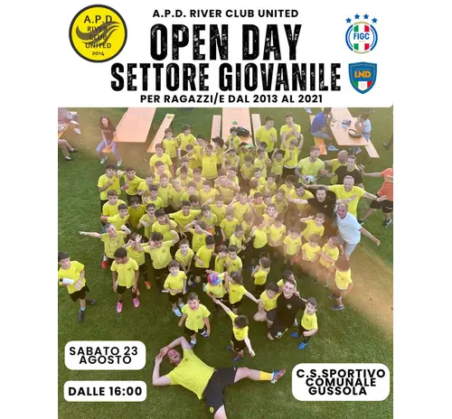OPEN DAY SETTORE GIOVANILE