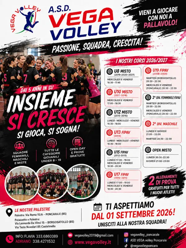 Vieni a fare pallavolo con NOI!