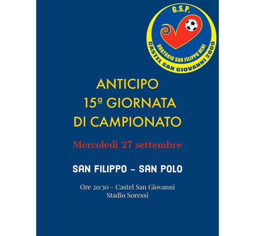 Anticipo quindicesima gara di Campionato