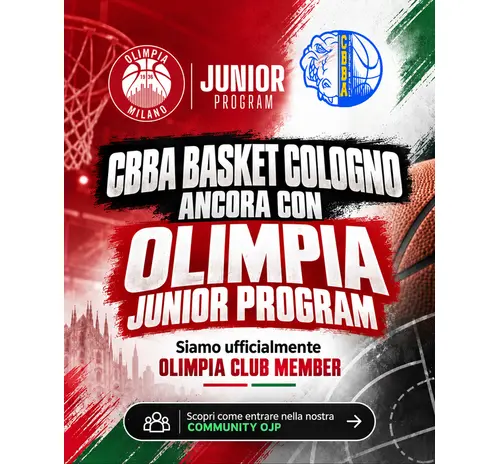 🏀CBBA BASKET COLOGNO ANCORA CON OLIMPIA JUNIOR PROGRAM! 🏀