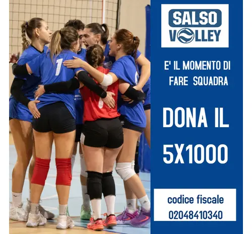Dona il 5x1000 a Salso Volley