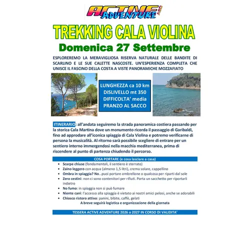 TREKKING CALA VIOLINA