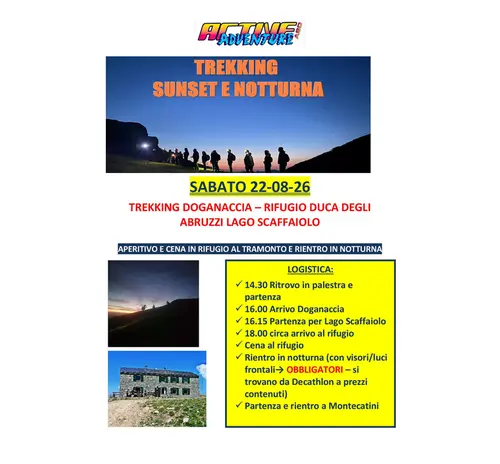 TREKKING SUNSET E NOTTURNA