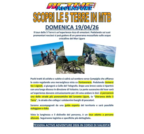 SCOPRI LE 5 TERRE IN MTB