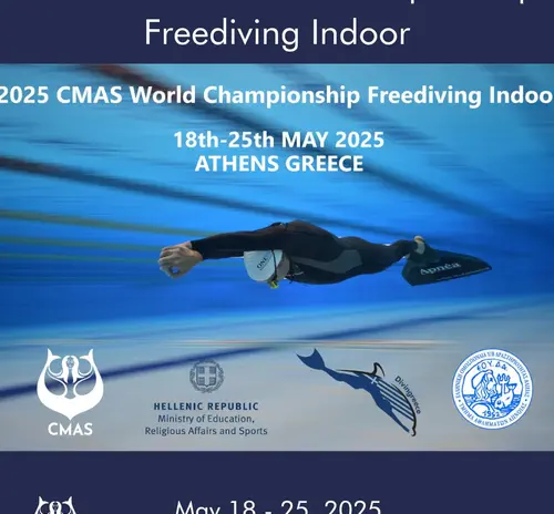 Campionato Mondiale CMAS 2025 Freediving Indoor ad Atene!