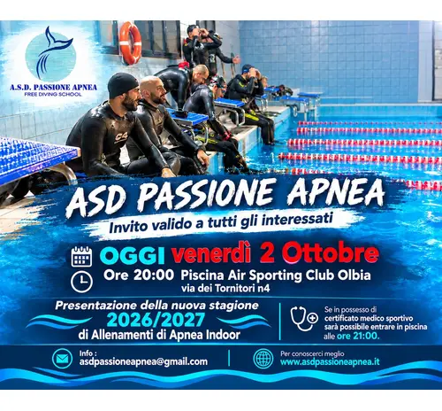 Presentazione Stagione Apneistica 2026/2027