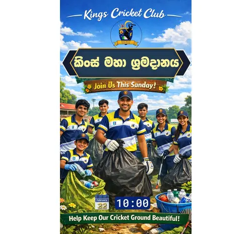 Kings Cricket Club Successfully Hosts Community Clean-Up Day