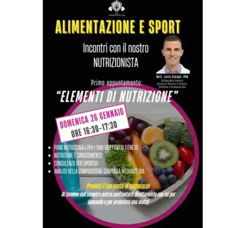 SEMINARIO SULLA NUTRIZIONE SPORTIVA 🍏🏋️‍♀️1 giornata.
