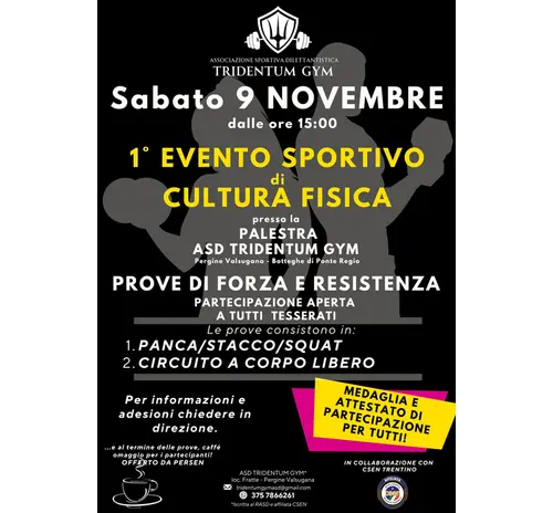 1° EVENTO SPORTIVO.