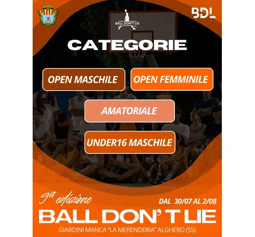 Torneo BasketBall Ball don't Lie Parco Giammarco Manca Maria Pia