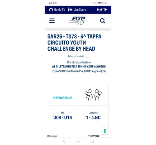6^ Tappa Circuito Youth Challenge by Head