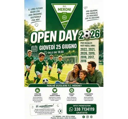 OPEN DAY 25 GIUGNO