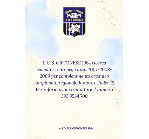 Completamento organico Juniores U19