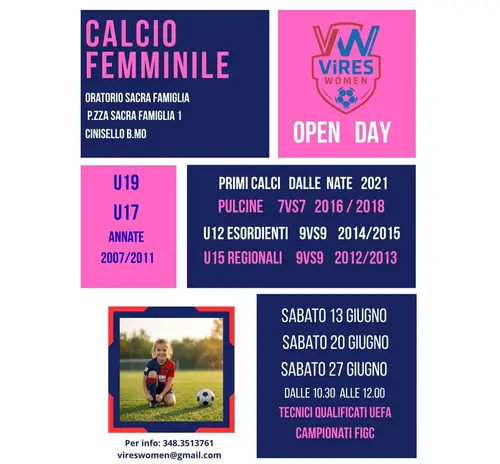 Vires Women Open day a Cinisello Balsamo