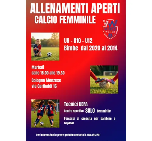 PER TUTTO GIUGNO ALLENAMENTI APERTI