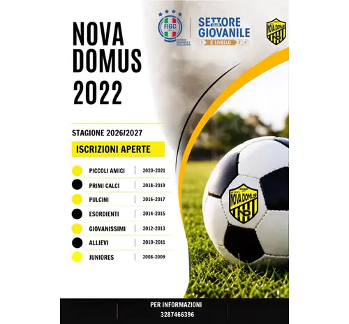APERTURA ISCRIZIONI STAGIONE 2026/27