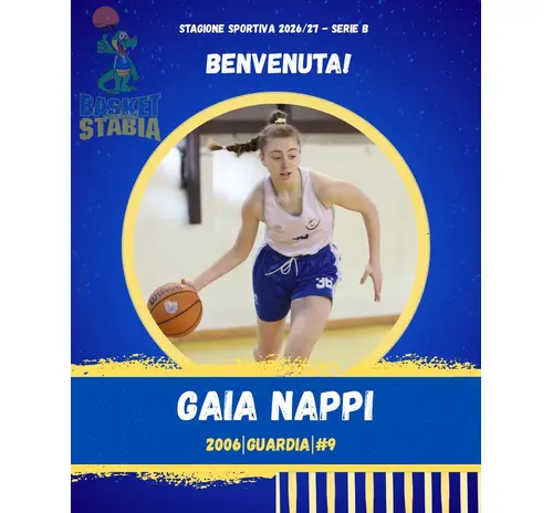 BASKET FEMMINILE STABIA :Colpo di prospettiva ufficiale l’arrivo della guardia Gaia Nappi