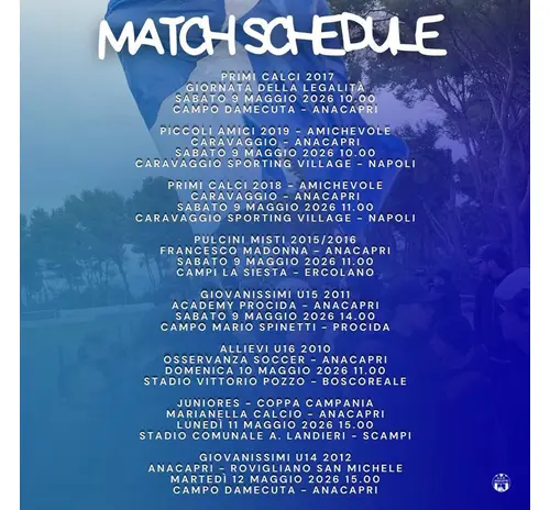 Match program,  9-12 maggio