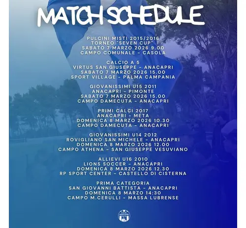 Match program,  7-8 marzo