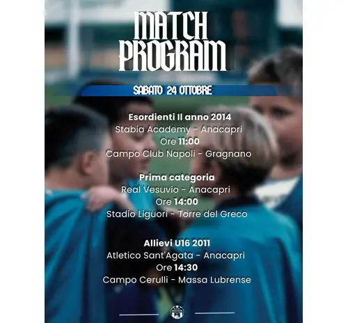 Match program, 24-25 ottobre