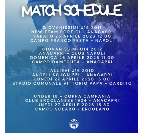 Match program,  25-27 aprile