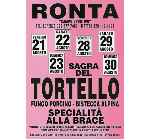 Sagra dei Tortelli e della Bistecca alla Brace – Ronta