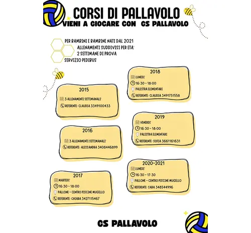 OPEN DAY - Vieni a giocare con GS Pallavolo